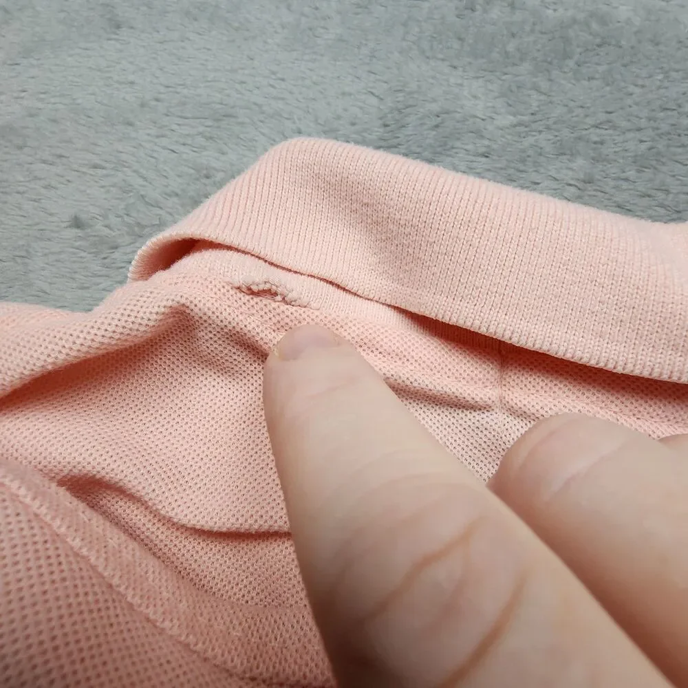 Polo Ralph Lauren Mens XXL Pink Polo VTG USA Made 100% Cotton Pony Logo Flaw